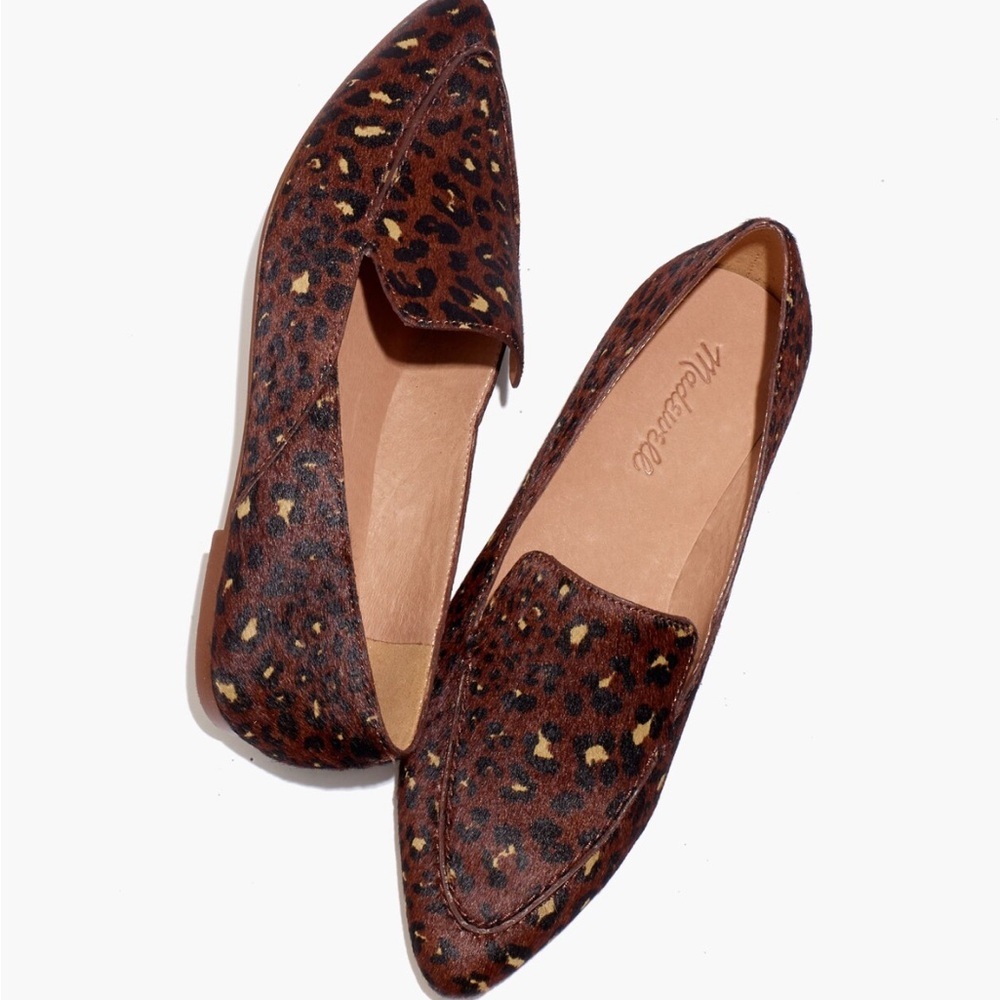 MADEWELL The Frances Skimmer in Painted Leopard Calf Hair Sz 6.5 - Picture 4 of 15